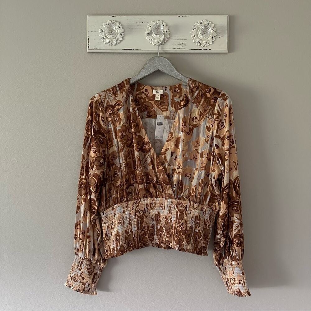 Anthropologie Tiny Valentina Long Sleeve Surplice Top NEW